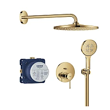 Душова система прихованого монтажу GROHE Essence Rainshower Mono 310 золото глянцеве, 25287GL0