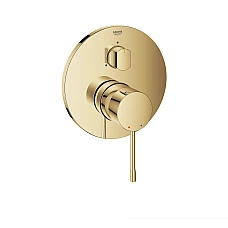 Змішувач одноважільний GROHE Essence прихованого монтажу на 3 виходи, золото глянцеве, 24169GL1