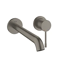 Смеситель для умывальника GROHE Essence L-Size на 2 отверстия, графит матовый, 29193AL1