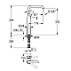 Смеситель для умывальника GROHE Essence XL-Size, суперсталь, 24170DC1