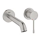 Смеситель для умывальника GROHE Essence M-Size на 2 отверстия, суперсталь, 29192DC1