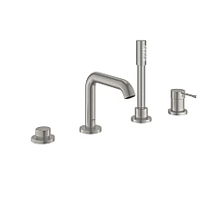 Смеситель для ванны GROHE Essence на 4 отверстия, суперсталь, 25251DC1