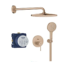 Душова система прихованого монтажу GROHE Essence Rainshower Mono 310, брашоване золото, 25287DL0