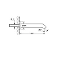 Излив для ванны GROHE Essence настенный, золото брашированное, 13449DL1