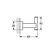 Гачок для халата GROHE Essentials Cube, графіт матовий, 40511AL1