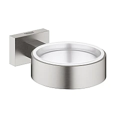 Тримач для склянки або мильниці GROHE Essentials Cube, суперсталь, 40508DC1