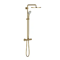 Душова система із термостатом для настінного монтажу GROHE Euphoria System 310, матове золото, 26075GN0