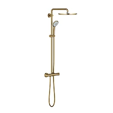 Душова система із термостатом для настінного монтажу GROHE Euphoria System 310, матове золото, 26075GN0