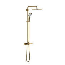 Душова система з термостатом GROHE Euphoria System 310, настінний монтаж, матове золото, 26075GN0