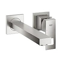 Змішувач для умивальника GROHE Eurocube M-Size на 2 отвори, суперсталь, 23447DC0