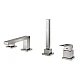 Змішувач для ванни GROHE Eurocube на 4 отвори, суперсталь, 19897DC1