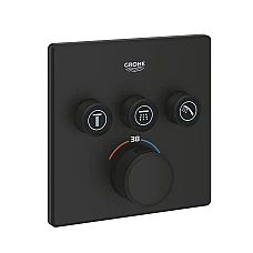 Термостат прихованого монтажу GROHE Grohtherm SmartControl на 3 споживачі, 102167KF00, чорний матовий