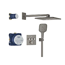 Душова система GROHE Grohtherm SmartControl, Rainshower 310 Cube, графіт матовий, 34864AL0