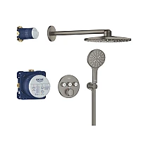 Душова система прихованого монтажу GROHE Grohtherm SmartControl Rainshower SmartActive 310, графіт матовий, 34863AL0