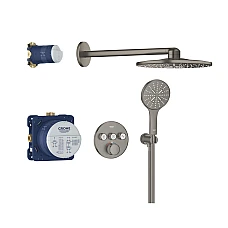 Душова система прихованого монтажу GROHE Grohtherm SmartControl Rainshower SmartActive 310, графіт матовий, 34863AL0