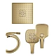 Скрытая душевая система GROHE Grohtherm SmartControl из Rainshower SmartActive310Cube, золото матовое,34864GN0