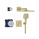 Прихована душова система GROHE Grohtherm SmartControl з Rainshower SmartActive 310 Cube, золото матове, 34864GN0