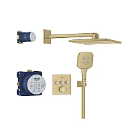 Прихована душова система GROHE Grohtherm SmartControl з Rainshower SmartActive 310 Cube, золото матове, 34864GN0