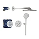 Душова система прихованого монтажу GROHE Grohtherm SmartControl Rainshower SmartActive 310, суперсталь, 34863DC0