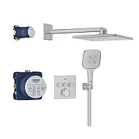 Душова система GROHE Grohtherm SmartControl, Rainshower 310 Cube, суперсталь, 34864DC0