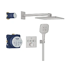 Душова система GROHE Grohtherm SmartControl, Rainshower 310 Cube, суперсталь, 34864DC0
