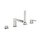 Смеситель для ванны GROHE Plus на 4 отверстия, суперсталь, 29307DC3