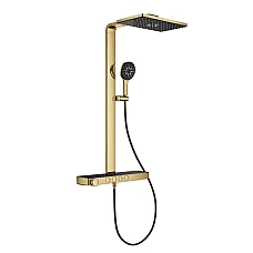 Душевая система GROHE Rainshower Aqua Pure с термостатом, настенная, золото матовое, 100962GN00