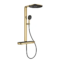 Душова система з термостатом GROHE Rainshower Aqua Pure, настінний монтаж, золото глянцеве, 101680GL00