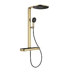 Душова система з термостатом GROHE Rainshower Aqua Pure, настінний монтаж, золото глянцеве, 101680GL00