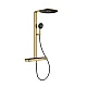 Душова система GROHE SPA Rainshower Aqua Pure з термостатом, настінна, матове золото, 101680GN00