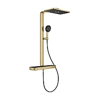 Душова система GROHE Rainshower Aqua Pure з термостатом, настінна, золото матове, 100962GN00