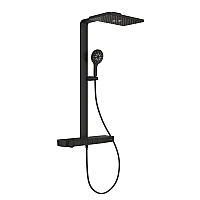 Душова система з термостатом GROHE Rainshower Aqua Pure Duo, чорний матовий, 100962KF00