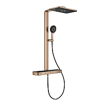 Душевая система GROHE Rainshower Aqua Pure с термостатом, настенная, золото брашированное, 100962DN00