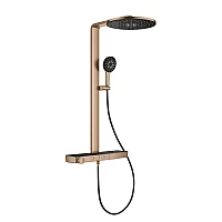 Душова система з термостатом GROHE Rainshower Aqua Pure, настінний монтаж, золото брашоване, 101680DL00