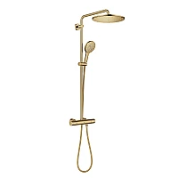 Душевая система с термостатом GROHE Rainshower SmartActive 310, настенный монтаж, золото глянцевое, 26836GL0