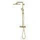 Душова система із термостатом для настінного монтажу GROHE Rainshower SmartActive 310, матове золото, 26836GN0