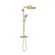 Душова система із термостатом для настінного монтажу GROHE Rainshower SmartActive 310, матове золото, 26836GN0
