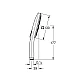 Ручний душ GROHE Rainshower SmartActive 130 Cube, 3 режими струменю, графіт матовий, 26582AL0