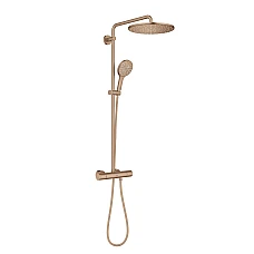 Душевая система с термостатом GROHE Rainshower SmartActive 310, настенный монтаж, золото брашированное, 26836DL0