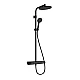 Душевая система черная матовая Hansgrohe Activera S 240 1jet EcoSmart+ 28639670