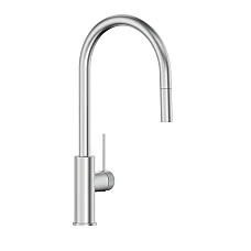 Кухонный смеситель KFA Armatura MOZA 316L 5043-110-22 с выдвижным изливом, нержавеющая сталь