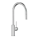 Кухонный смеситель KFA Armatura MOZA 316L 5043-110-22 с выдвижным изливом, нержавеющая сталь