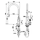 Кухонный смеситель KFA Armatura MOZA 316L 5043-110-22 с выдвижным изливом, нержавеющая сталь