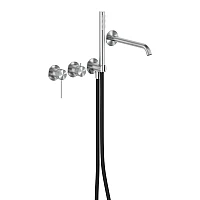 Душевая система скрытого монтажа для ванной KFA Armatura MOZA 316L 5049-410-22, нержавеющая сталь.