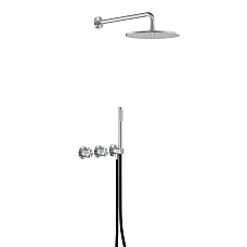 Душевая система скрытого монтажа KFA Armatura MOZA 316L 5779-510-22 с термостатом, нержавеющая сталь