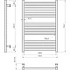 Водяна рушникосушарка Mario Inox Гера 770х530 Полірована