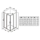Душевая кабина Ravak Blix Slim BLSRV2K-80 X1XM40300Z1 черный TRANSPARENT