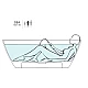Ванна отдельностоящая WGT Water Composite DEA Light 1630×780, белый глянец