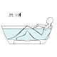 Ванна отдельностоящая WGT Water Composite DEA Light 1630×780, белый глянец