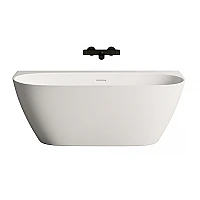 Ванна окремостояча WGT DEA WALL Light 1630х820, Water Composite, білий глянець